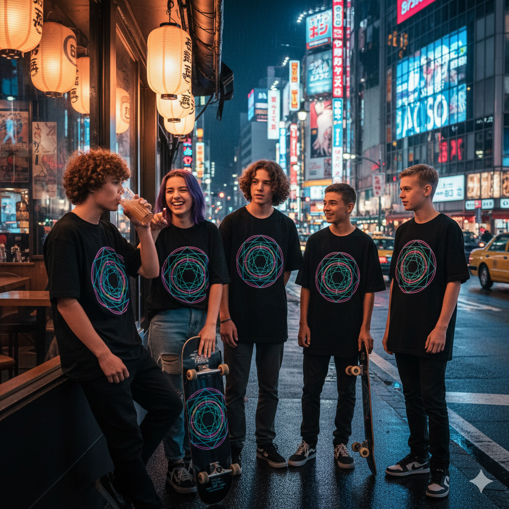 Neon Shrine Hoodie in Shinjuku